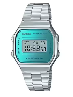 CASIO VINTAGE PLATA Y AZUL iconic