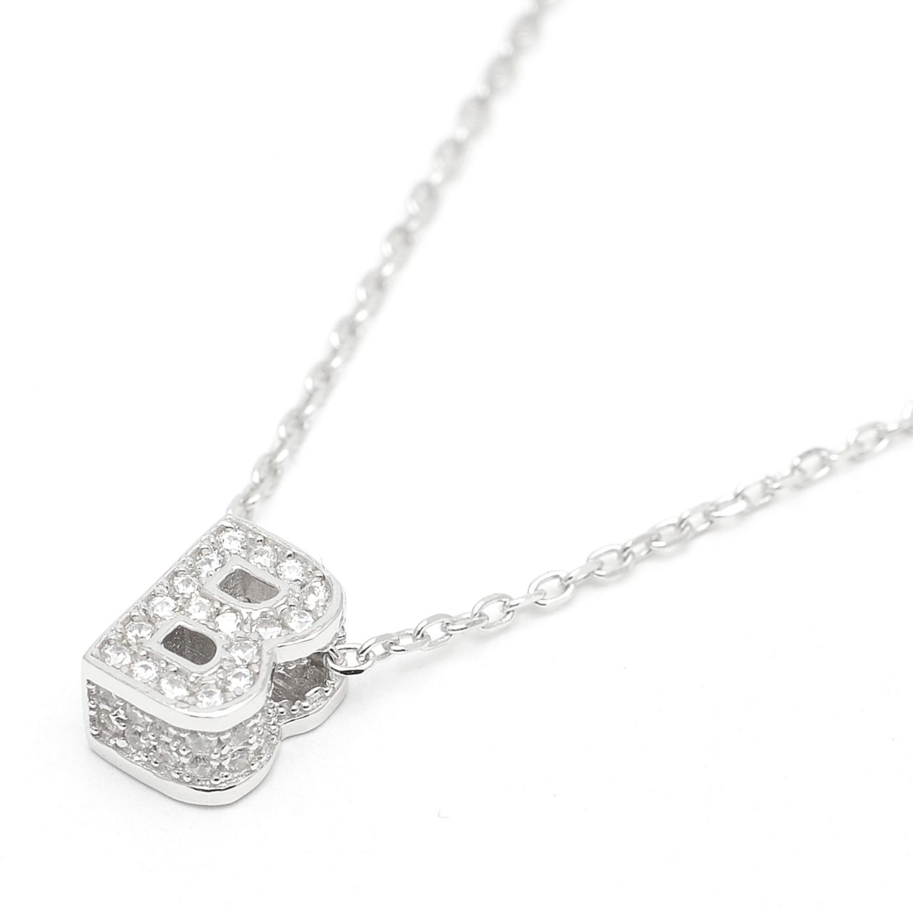 Colgante Plata Letra Inicial Circonitas