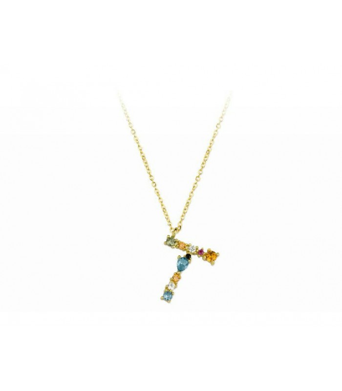 Gargantilla Plata 1ª Ley Inicial T chapada 18K