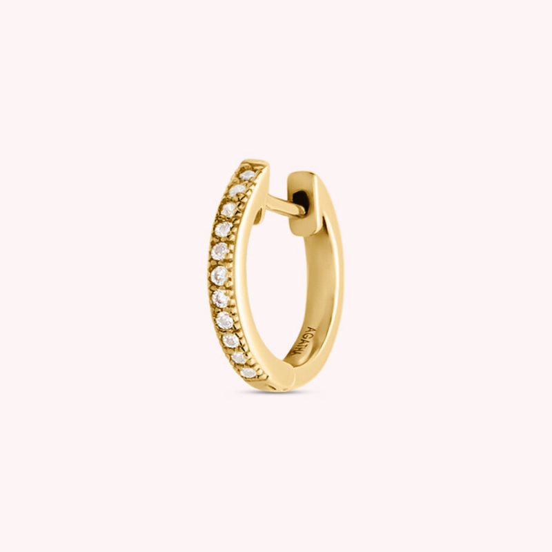Piercing criolla CRIODIAM - Cristal / Oro AGATHA