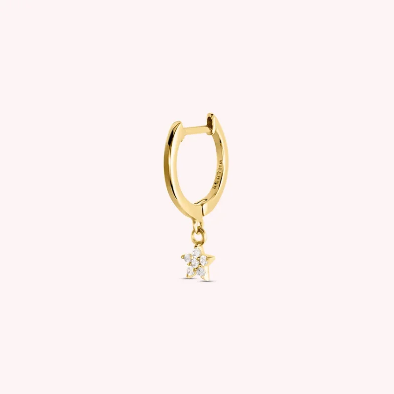 Piercing criolla CRIOSTAR - Cristal / Oro AGATHA