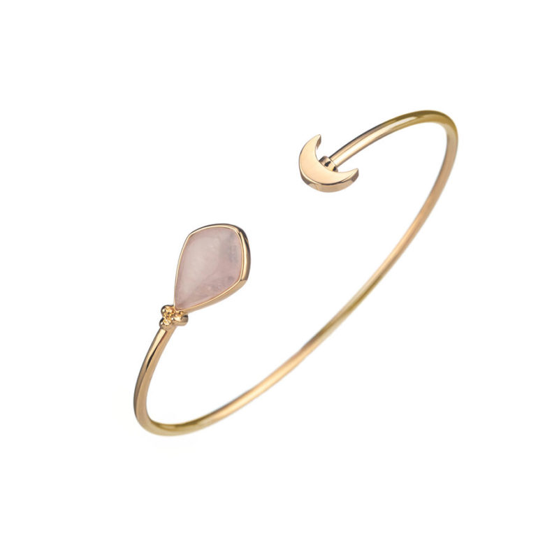 Pulsera rígida MOON - Aventurine Agatha París. Colección Sara Carbonero.