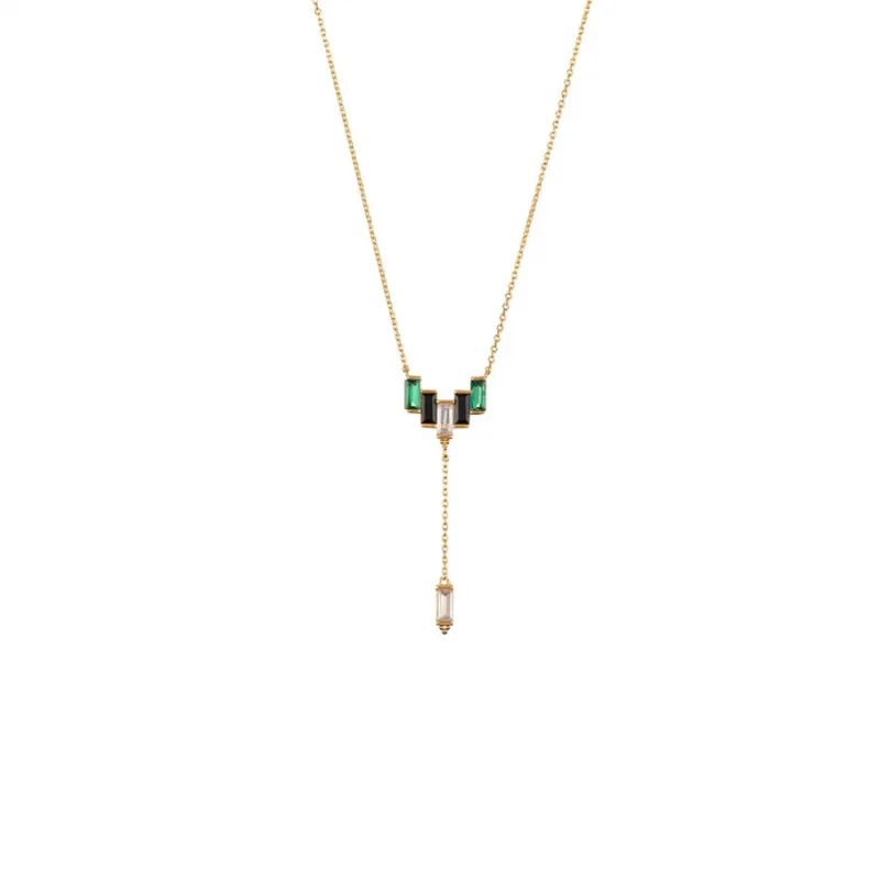 Collar midi SCARLET - Verde / Oro AGATHA
