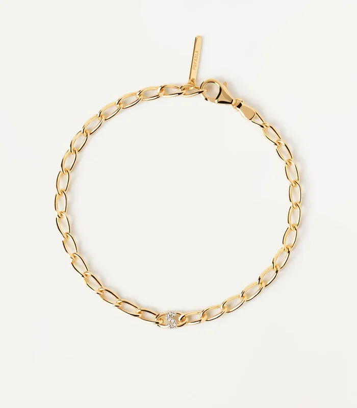 PULSERA CADENA LETRA S PDPAOLA
