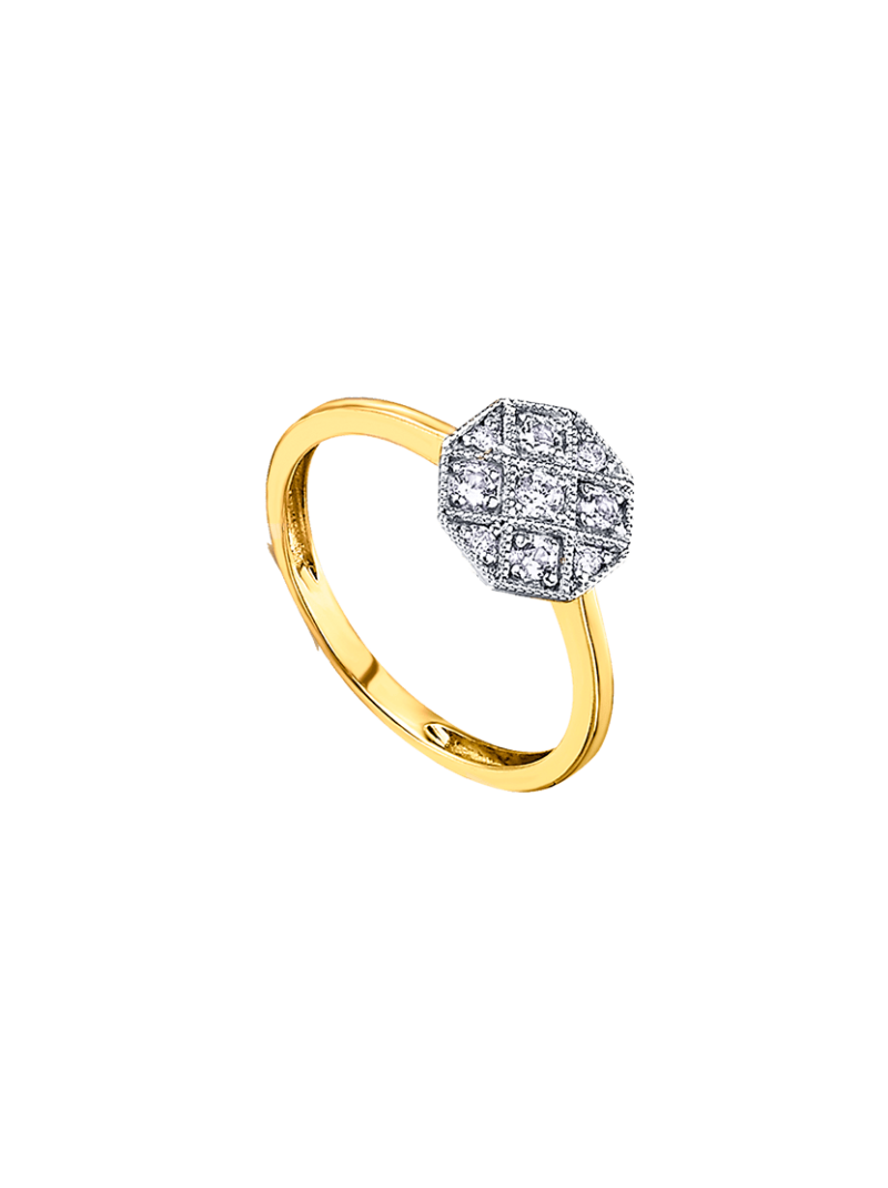 ANILLO ORO DIAMANTES Y TOPACIO LeCarré
