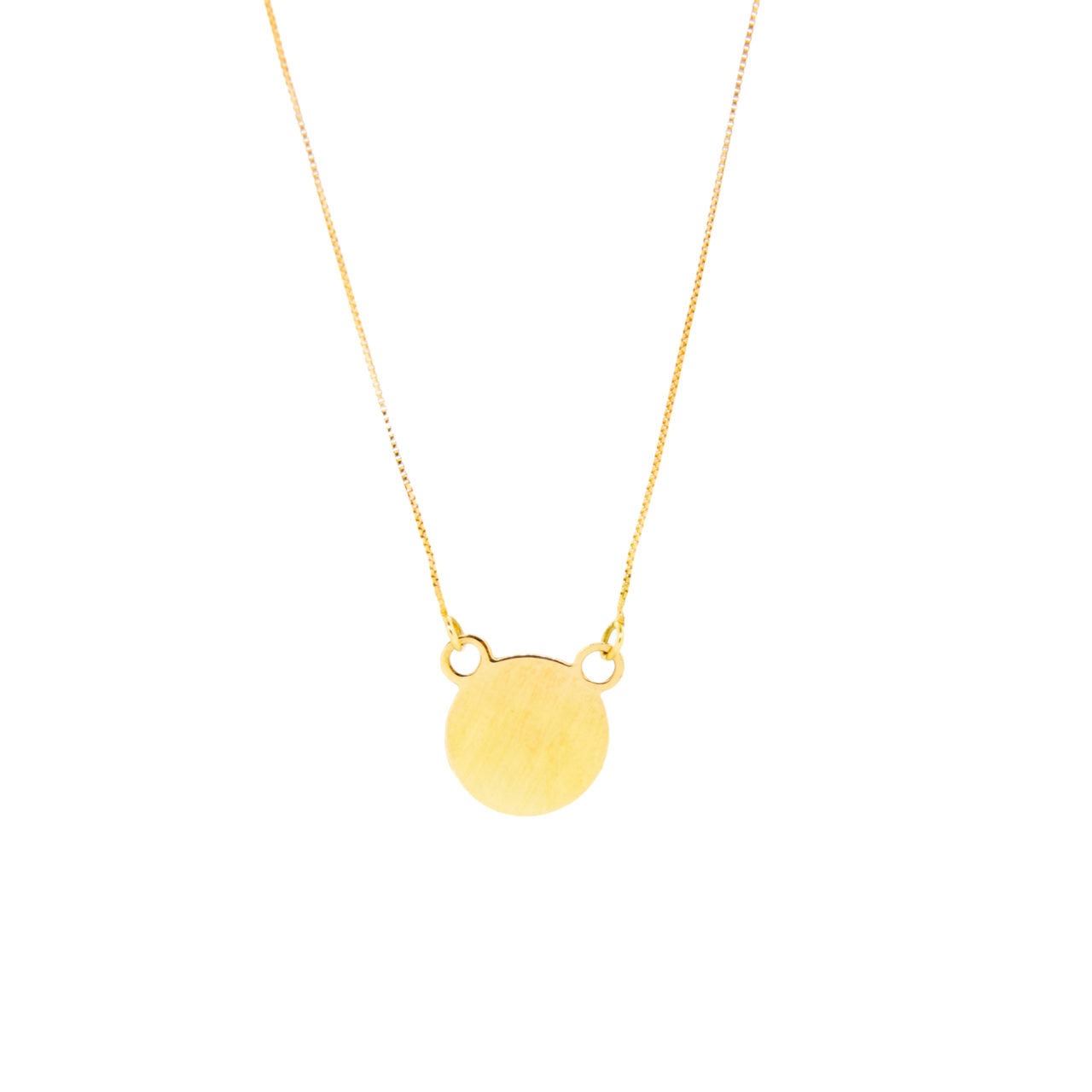 GARGANTILLA CIRCULO PLANO ORO 18K
