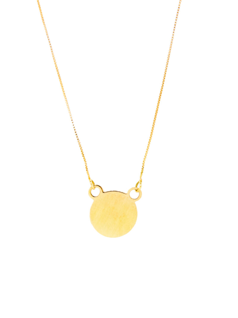 GARGANTILLA CIRCULO PLANO ORO 18K