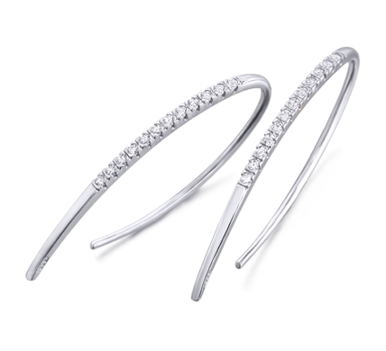 PENDIENTES PALM LEAF SILVER LeCarré