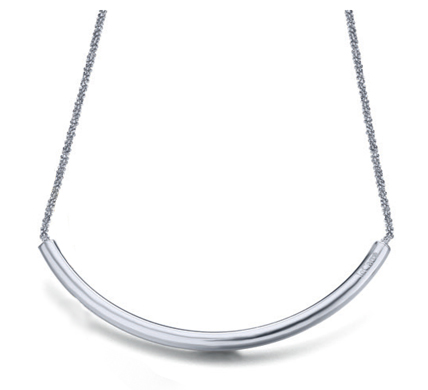 CADENA + COLGANTE TUBO PLATA LeCarré