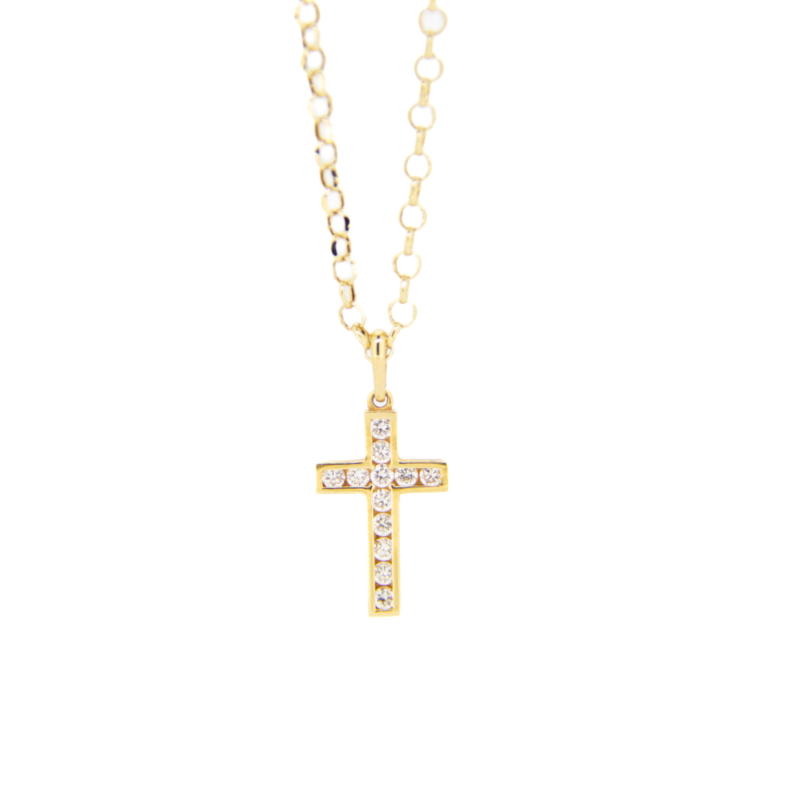CRUZ ORO 18K CIRCONITAS