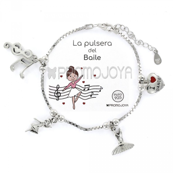 Pulsera Eres Lo Mas Baile Cadena Veneciana Rodiada Con Colgantes
