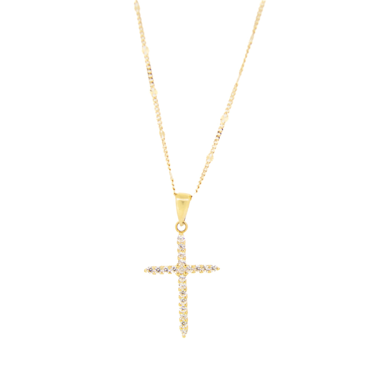 Cruz oro 18k circonitas