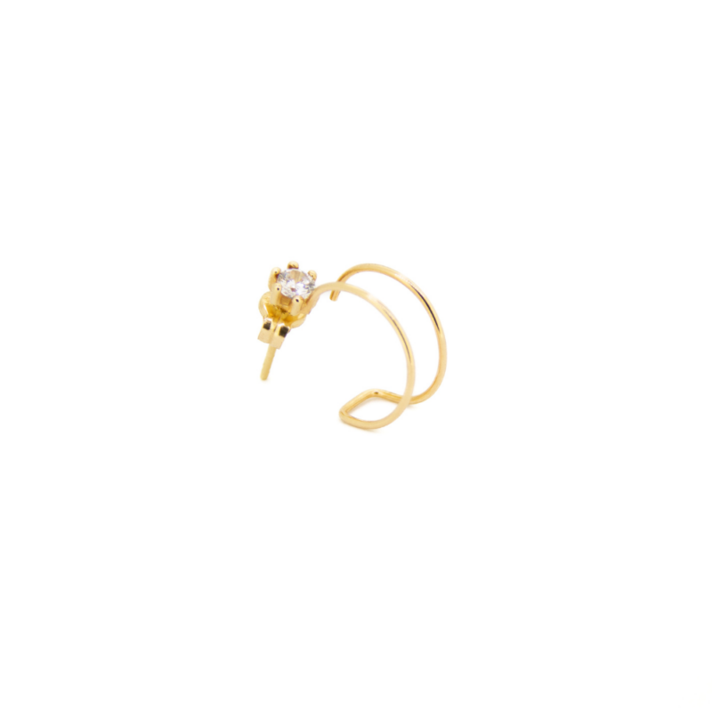Pendiente trepador oro 18k