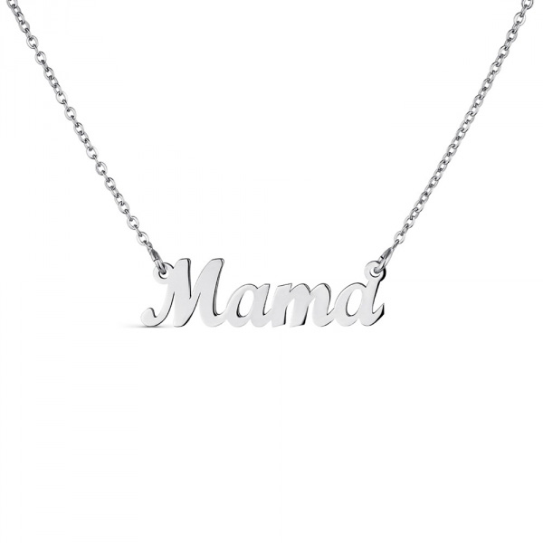 Colgante de plata rodiado mamá