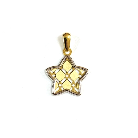 COLGANTE BICOLOR 18K ESTRELLA