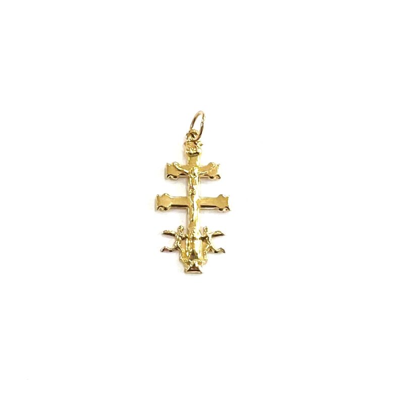 Colgante oro 18k cruz caravaca