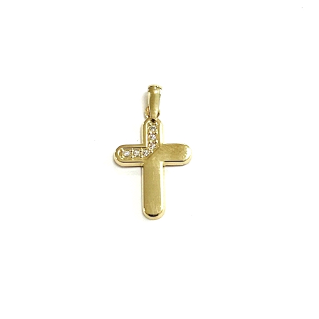 Cruz oro 18k circonitas