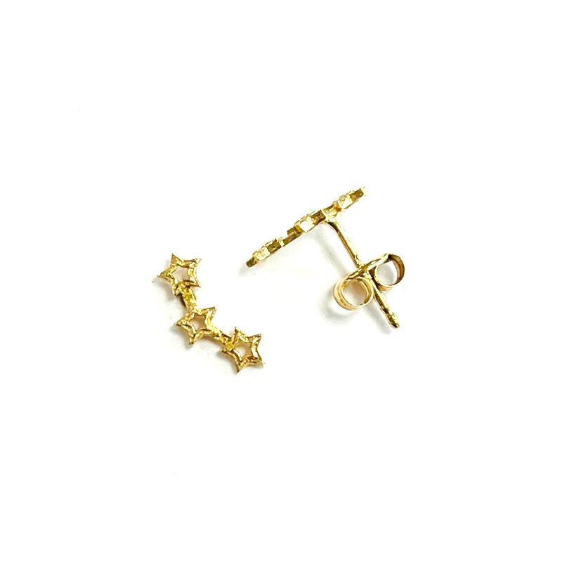 PENDIENTES ORO 18K TREPADOR ESTRELLAS