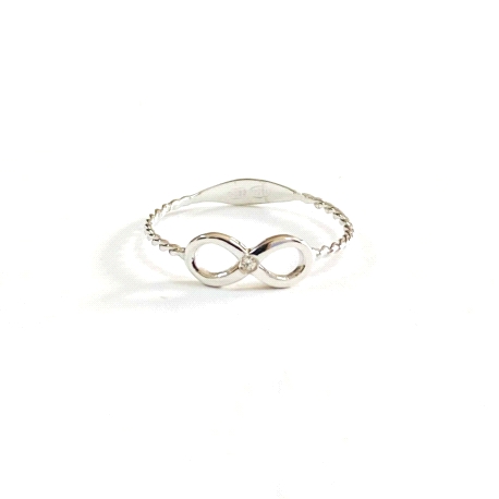 Anillo Oro/B 18K Trenzado INFINITO