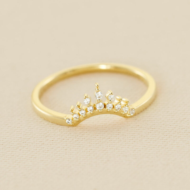Anillo fino LUCKY EYE - Cristal / Dorado AGATHA