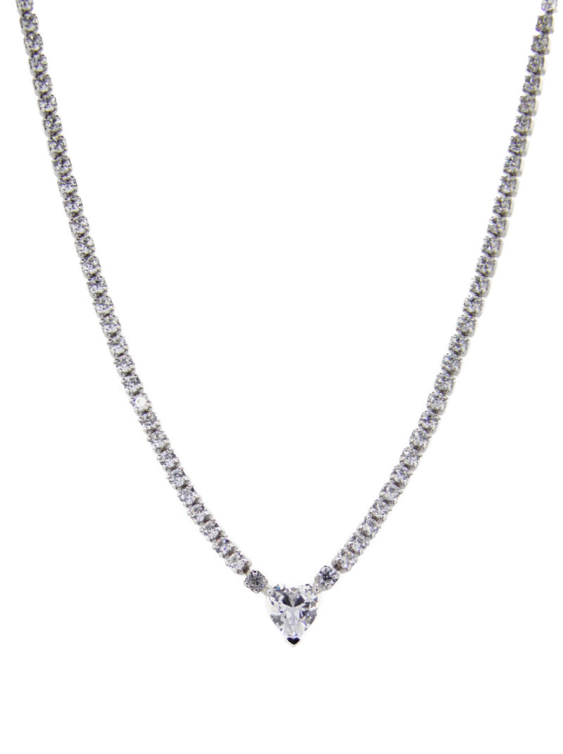 GARGANTILLA CORAZON PLATA 1ª LEY RODIADA CIRCONITAS