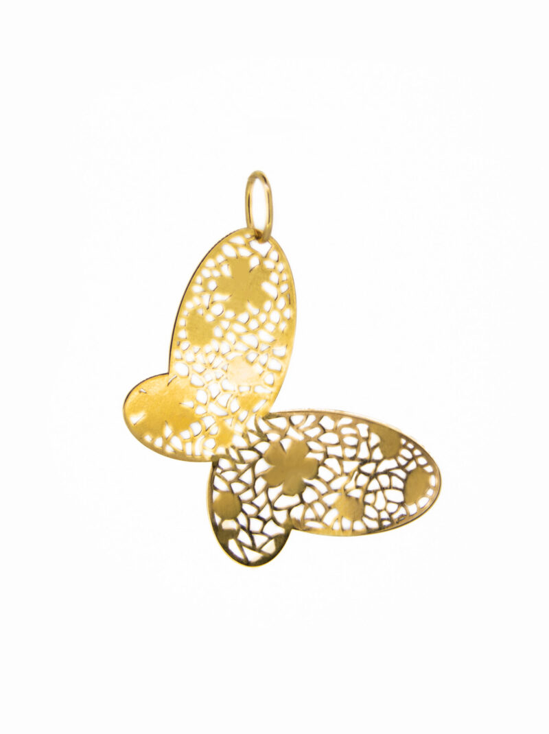 COLGANTE MARIPOSA ORO 18K CALADA