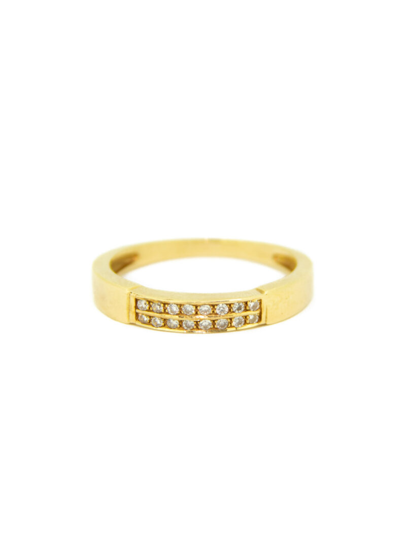 ANILLO ORO 18K FRONTAR RECTANGULAR CIRCONITAS