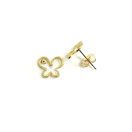 PENDIENTES MARIPOSA CON CIRCONITA - 7 X 8.5 M/M