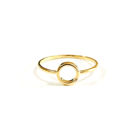 ANILLO ORO 18K CIRCULO DIAMANTE