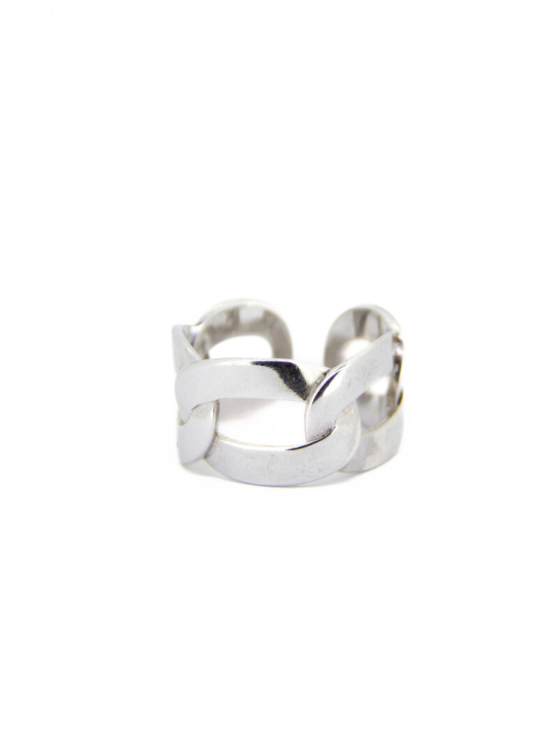 ANILLO PLATA 1ª LEY RODIO 5 ESLABONES GRANDE