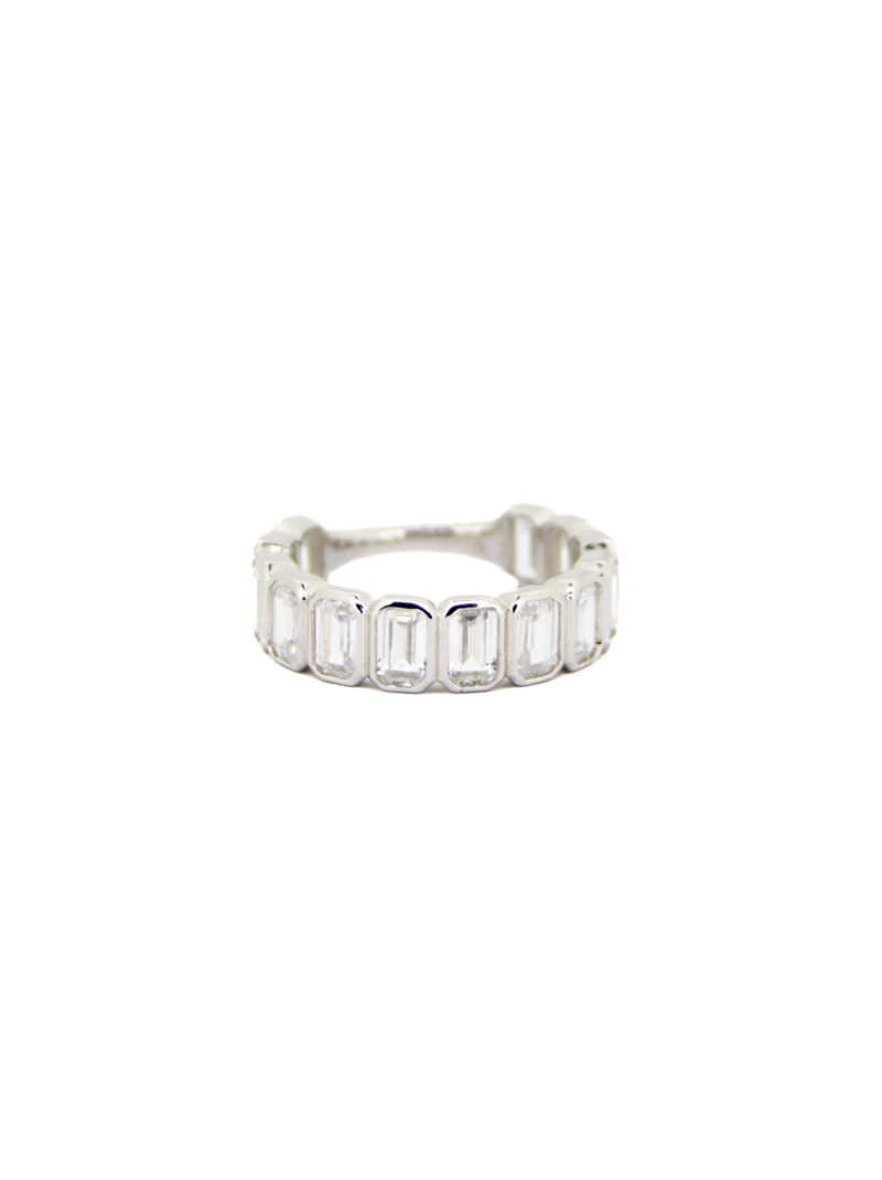 ANILLO PLATA 1ªLEY RODIADO CON CIRCONITAS