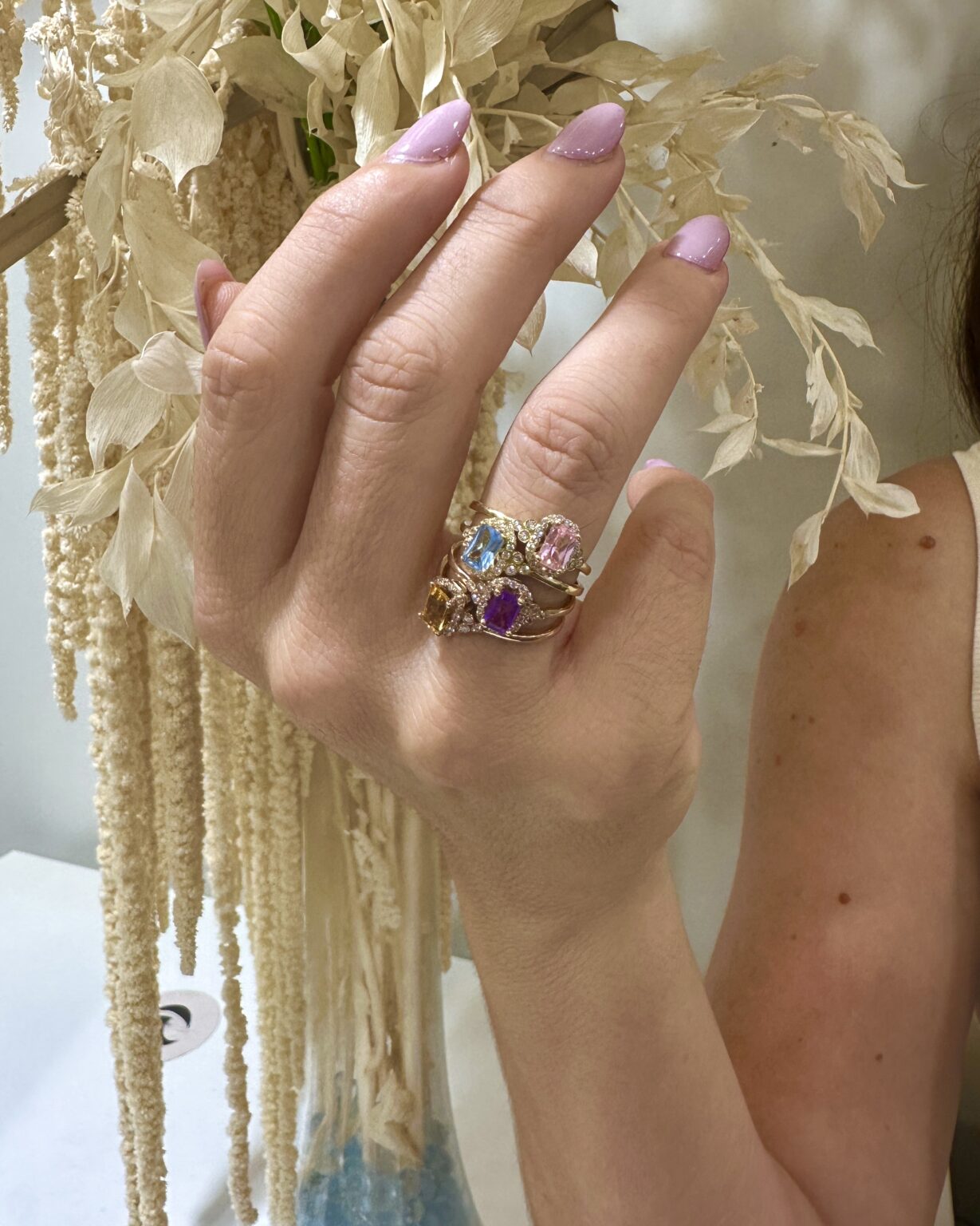 ANILLO ORO 18K CIRCONITA PIEDRA A ELEGIR - Imagen 2