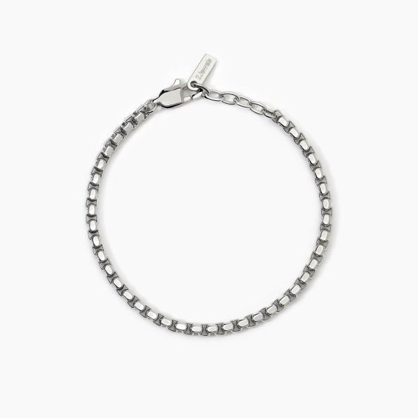 Pulsera de acero hombre con cadena veneciana