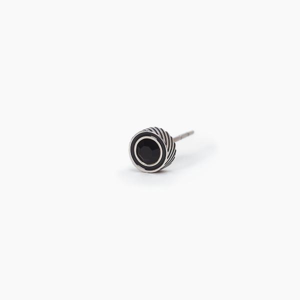 Pendiente de acero 316L con cristal negro Ø 4 mm