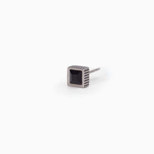Pendiente de acero 316L con cristal negro Ø 4 mm