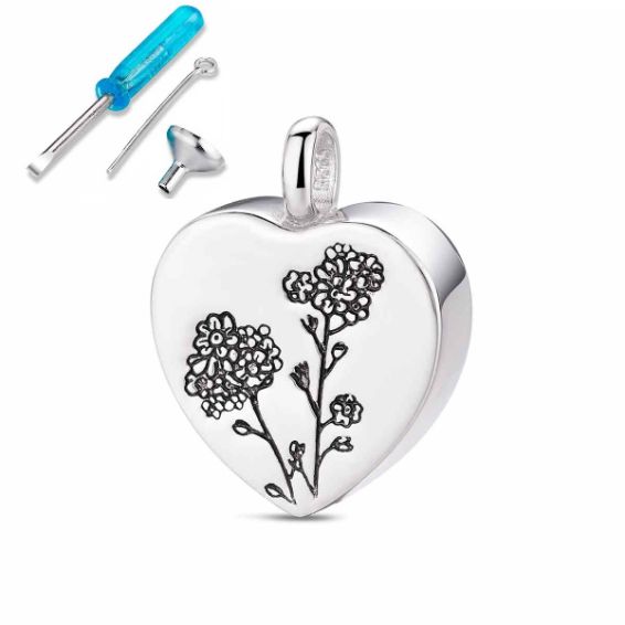 COLGANTE NOMEOLVIDES PLATA CORAZÓN