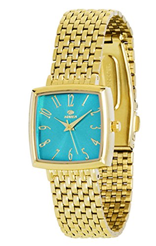 Reloj Marea señora caja cuadrada acero ip azul