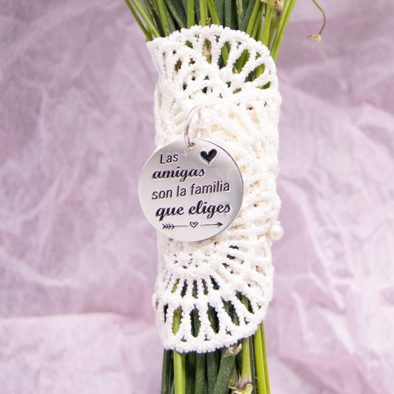 Chapa plata 1º ley personalizable para el ramo de novia - Imagen 2