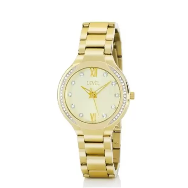 Reloj Level señora dorado circonitas