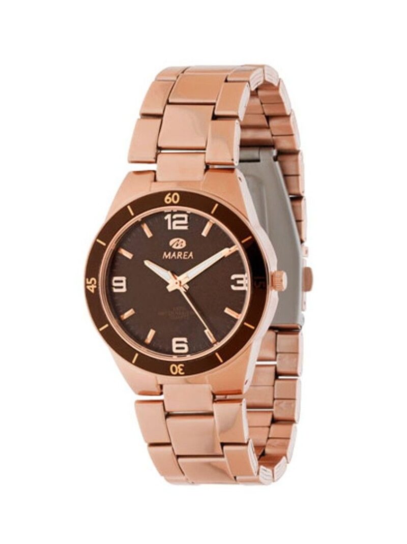Reloj Marea señora con ip marron acero rosado