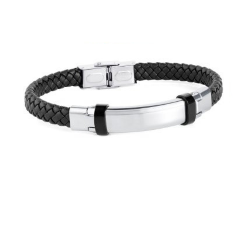PULSERA DUWARD BYRRANGA PIEL ACERO