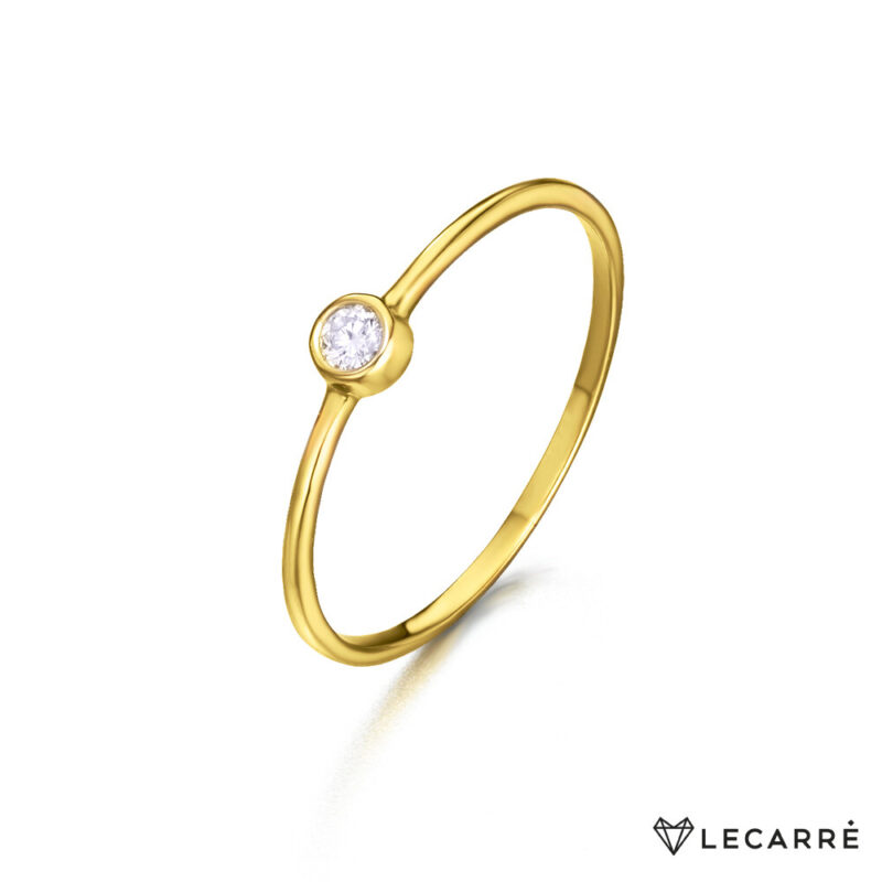 ANILLO ORO SOLITARIO CON DIAMANTE LECARRÉ