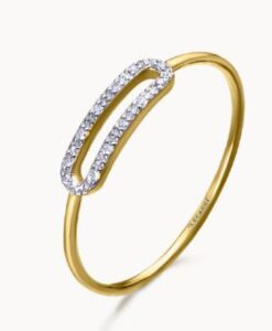 ANILLO ORO DIAMANTES ESLABÓN LECARRÉ
