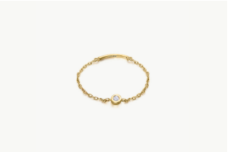ANILLO CADENA CHATÓN ORO DIAMANTE LECARRÉ