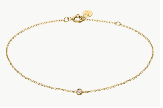 PULSERA CADENA CHATON ORO Y DIAMANTES LECARRÉ