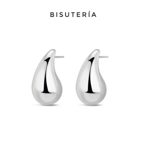 PENDIENTE PLATA GOTA BISUTERIA