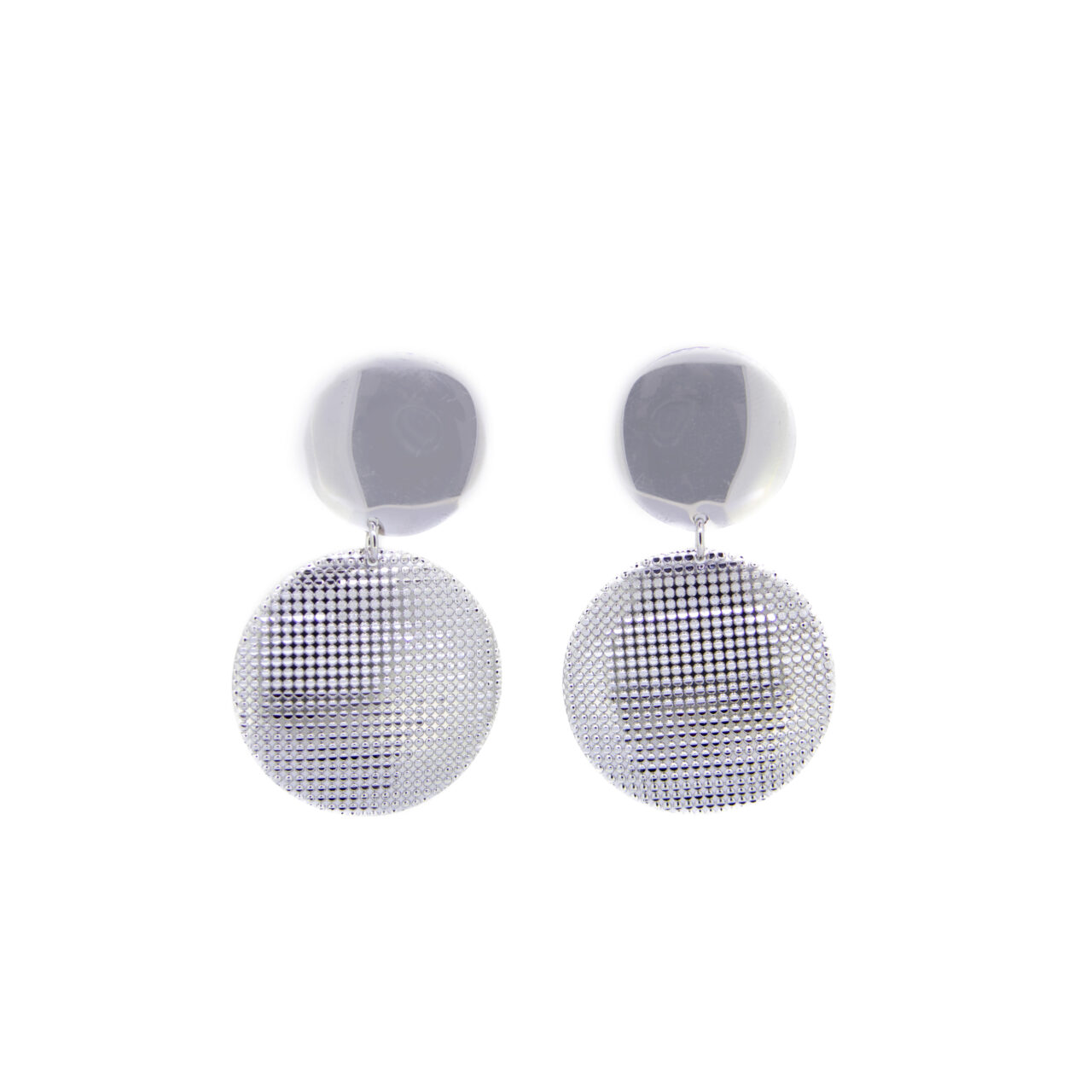 PENDIENTES DOBLE CIRCULO GRAN PLATA 1ºLEY