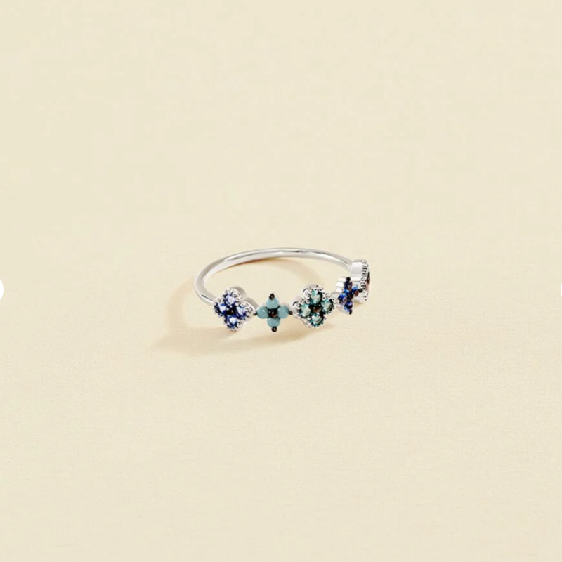 ANILLO FINO BELOVED - MULTICOLOR / PLATA AGATHA PARIS