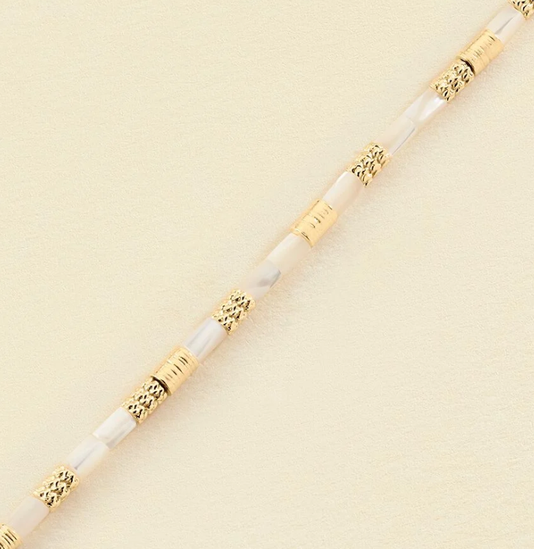 PULSERA DE CADENA PETRA - NÁCAR / ORO AGATHA PARIS