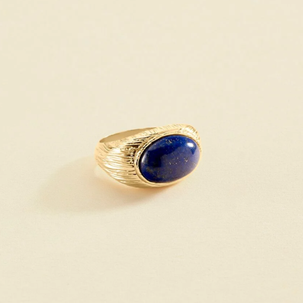 ANILLO ANCHO PETRA - LAPIS / ORO AGATHA PARIS